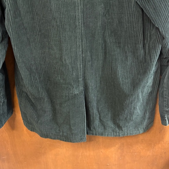 Vintage Dark Green Corduroy Chore Coat Barn Jacket Farm Oversized 90s Goth Boho - Picture 11 of 13